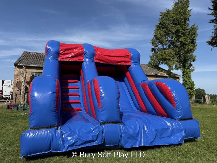 6ft Red & Blue Platform Slide